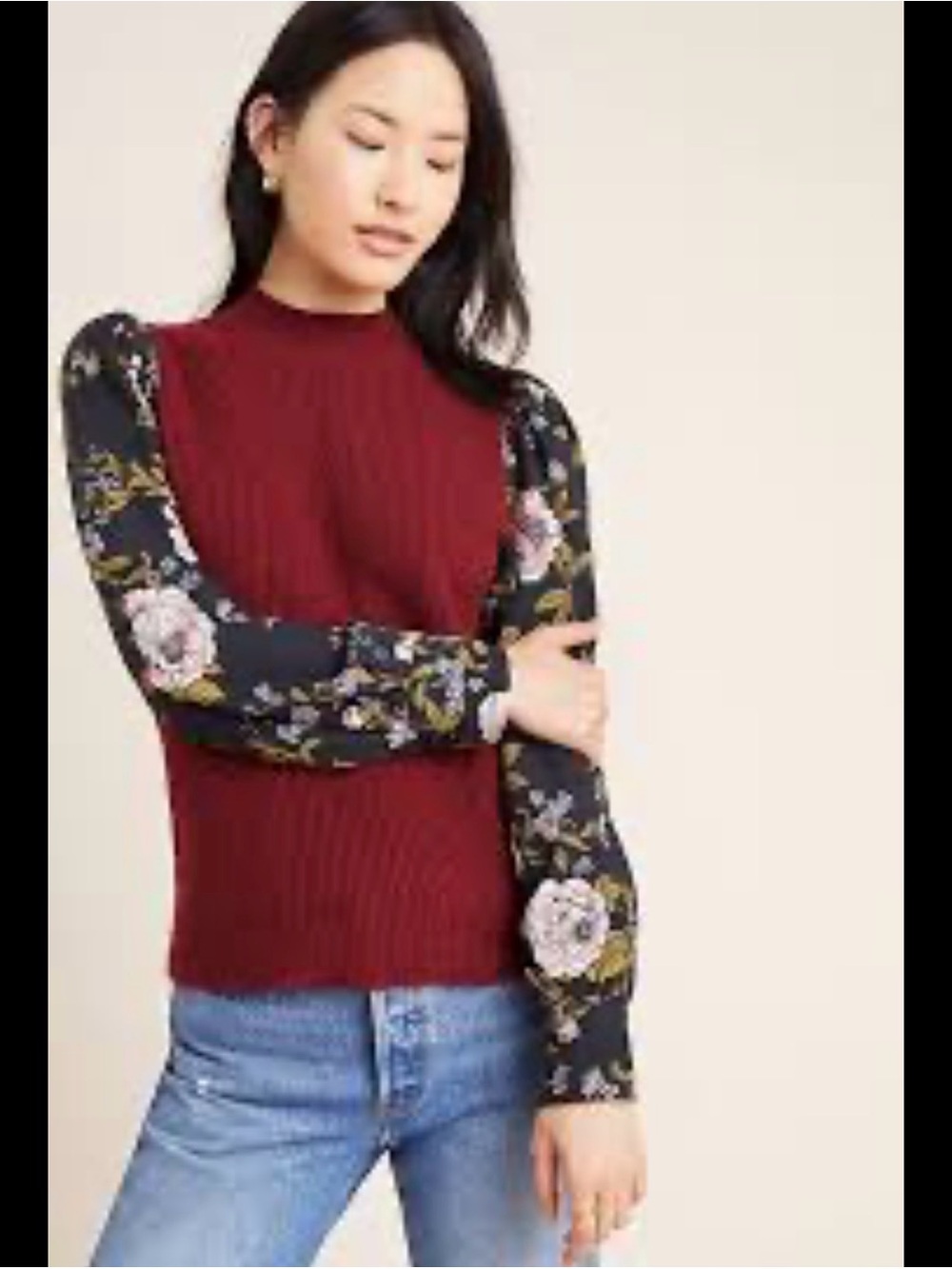 Amadi "Nathalie" mock neck sweater
